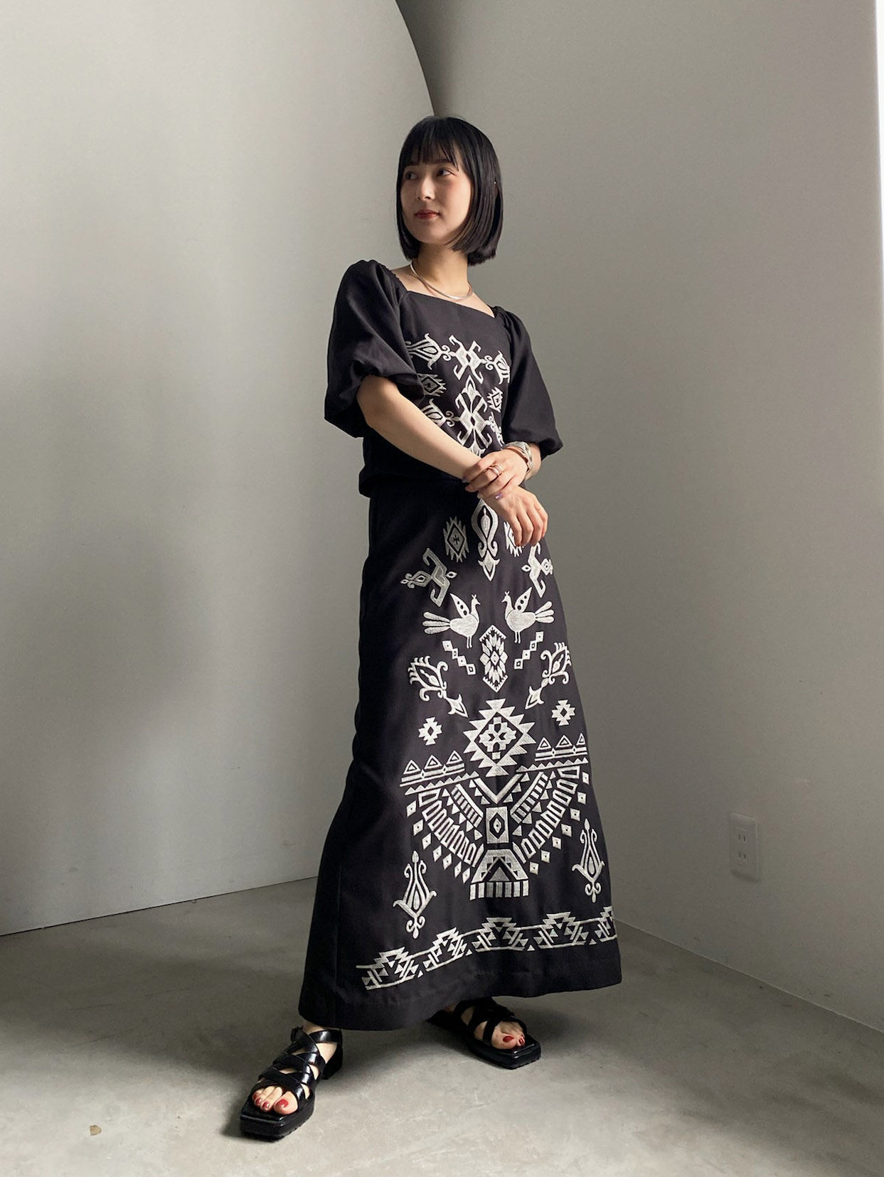 yu_MEDI 3WAY SEPARATE EMBROIDERY DRESS