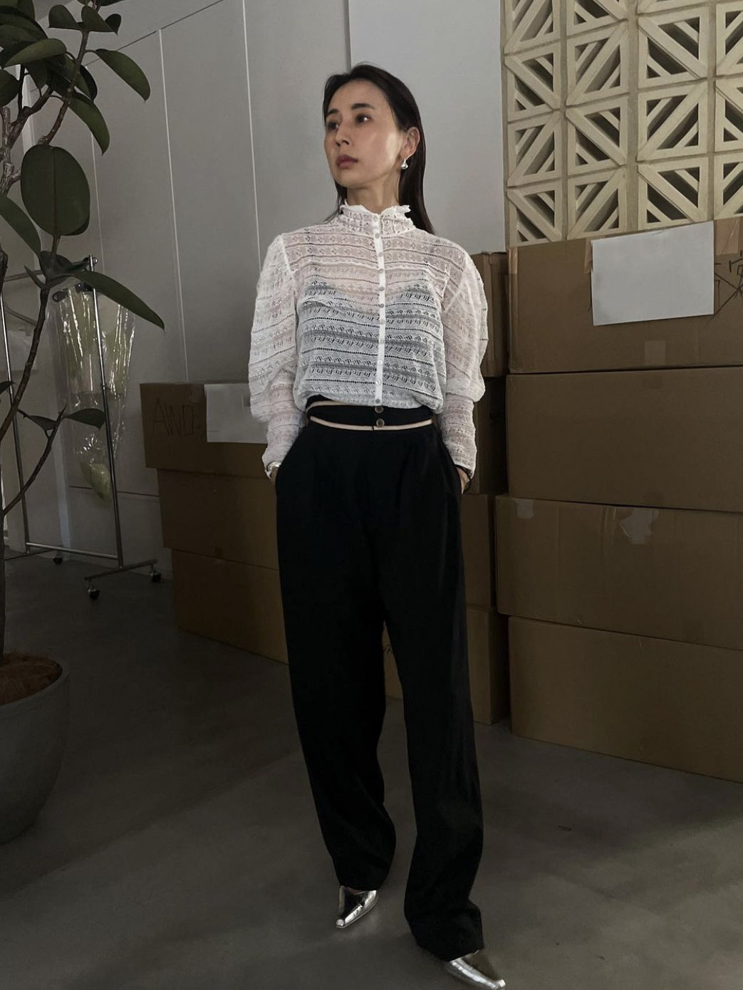 nao_COMPACT KNIT BLOUSE