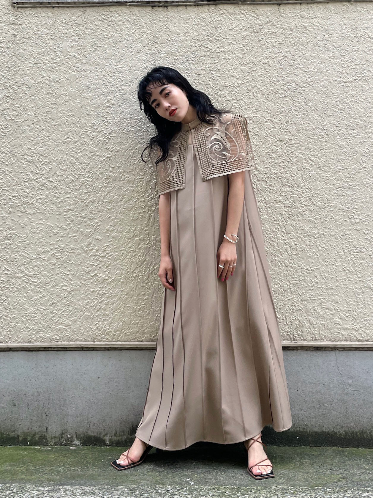 shiori_CASSIE TRAPEZE DRESS | AMERI