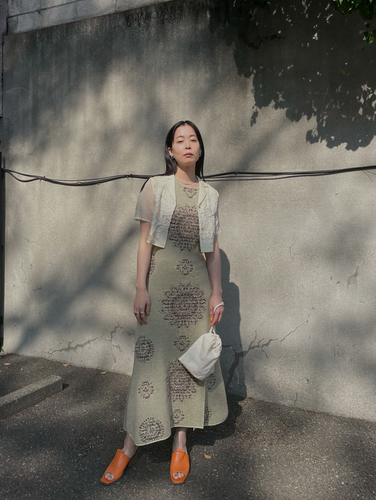 ayumi_JACQUARD BOTANICAL DRESS