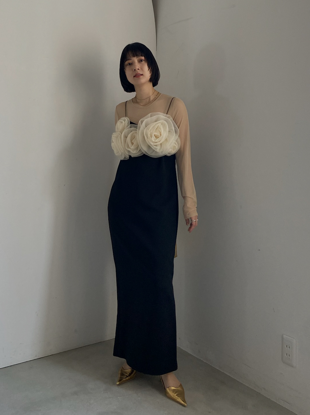 yu_ROSE BUSTIER SET DRESS