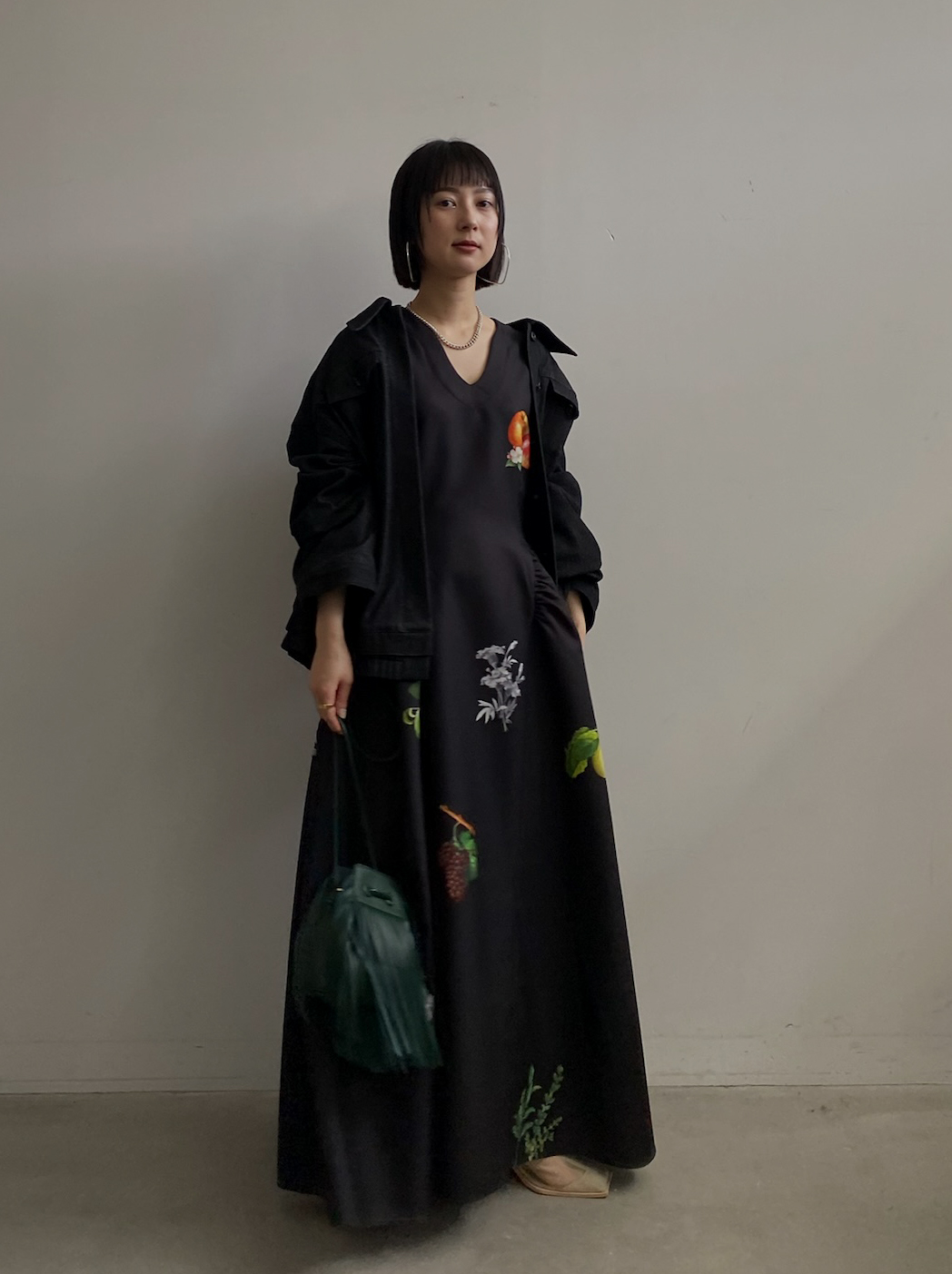 yu_ELEANOR LINEN LIKE DRESS