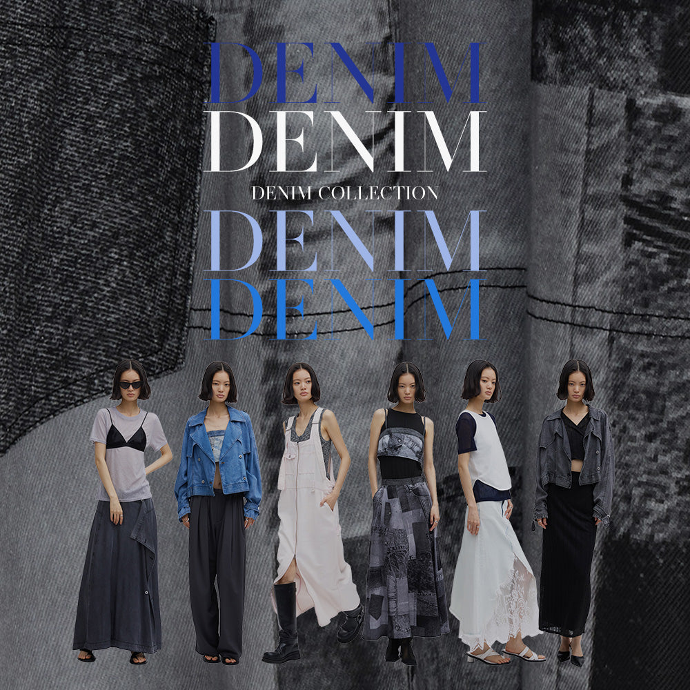 DENIM COLLECTION　今季押さえておきたい、トレンドデニムをご紹介。シルエットや加工で差がつく、注目のデニムをラインナップ。
