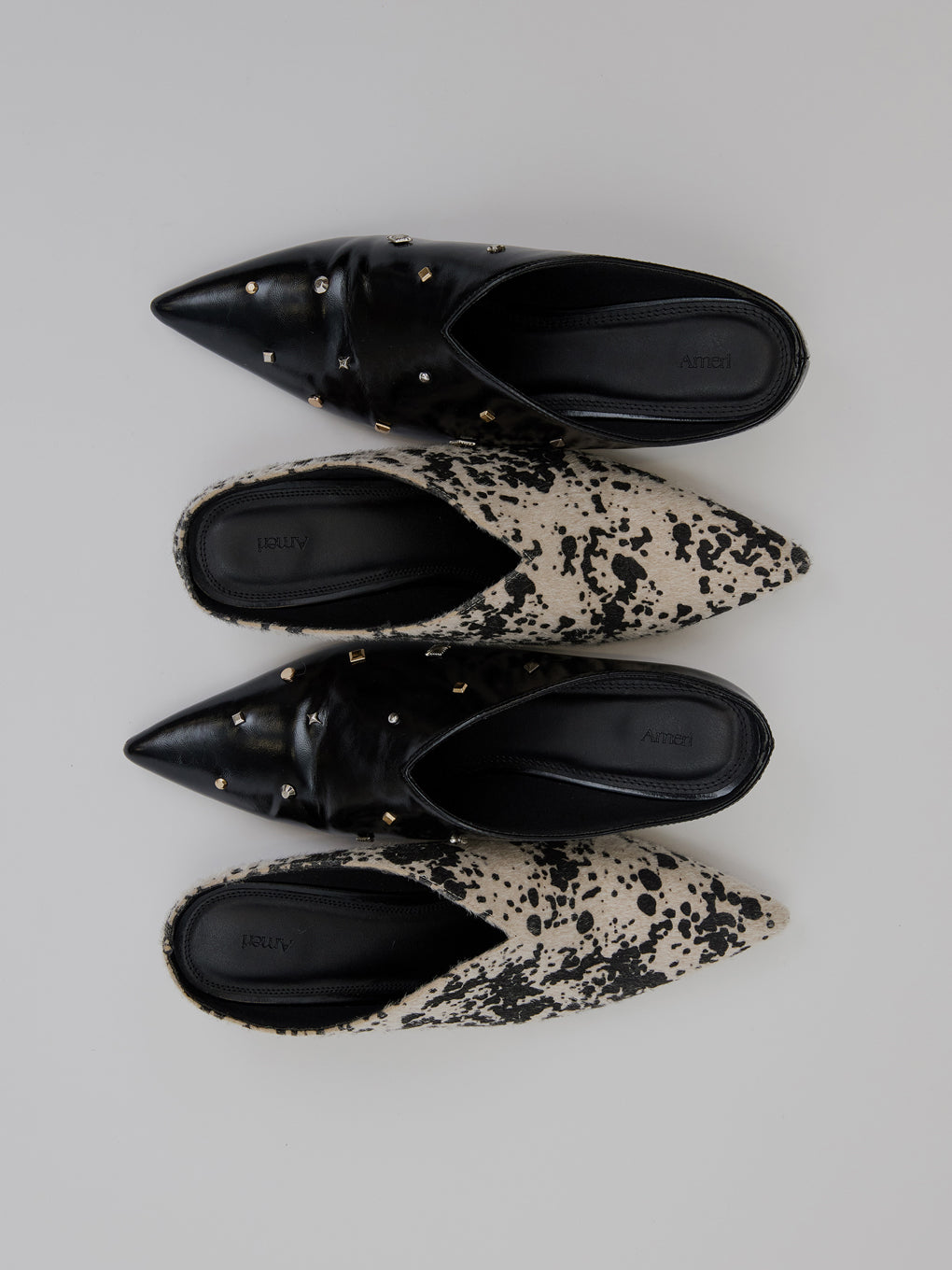 POINTED TOE WEDGE SOLE MULES