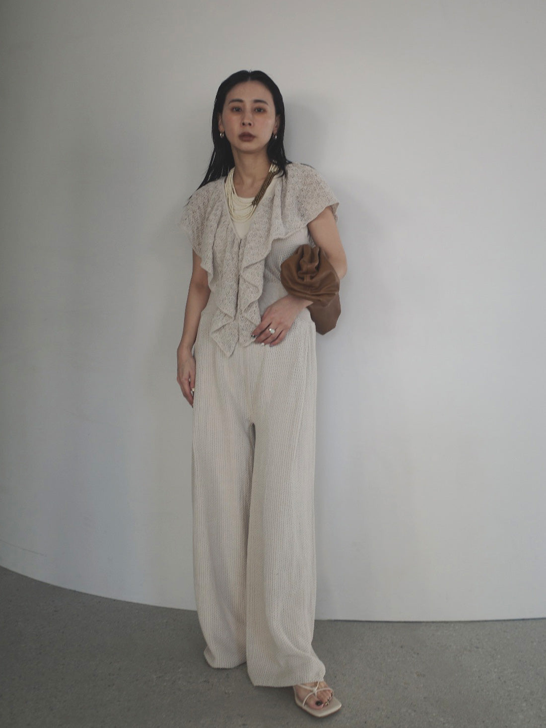 MEDI RUFFLE KNIT ROMPERS