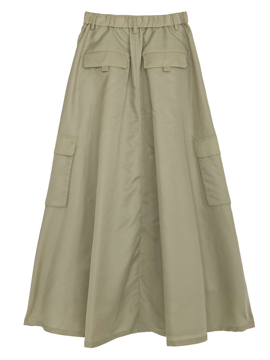 MILITARY SATIN FLARE SKIRT