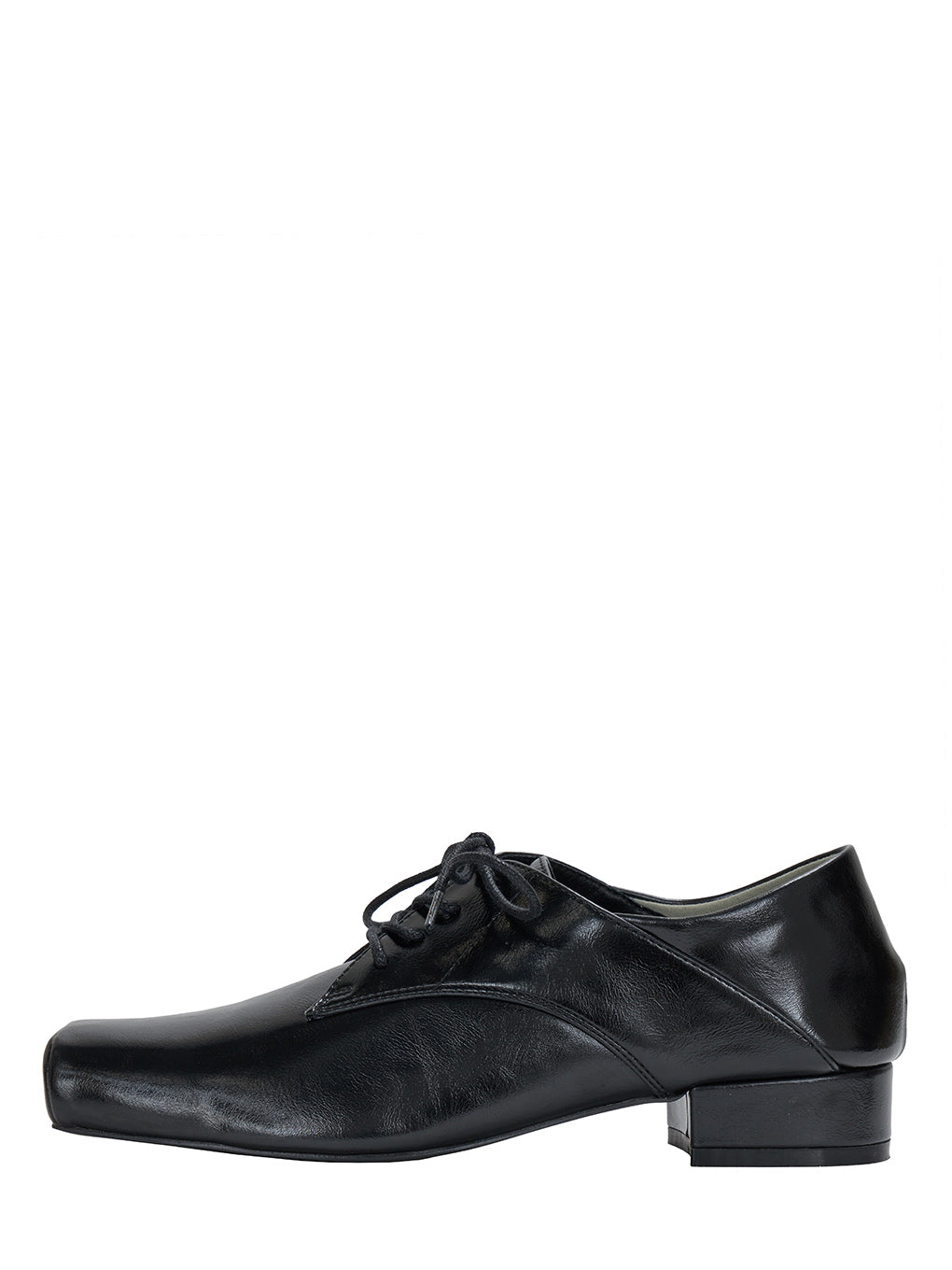 SQUARE TOE LACE UP LOAFERS