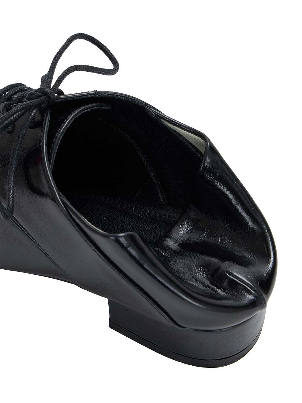 SQUARE TOE LACE UP LOAFERS