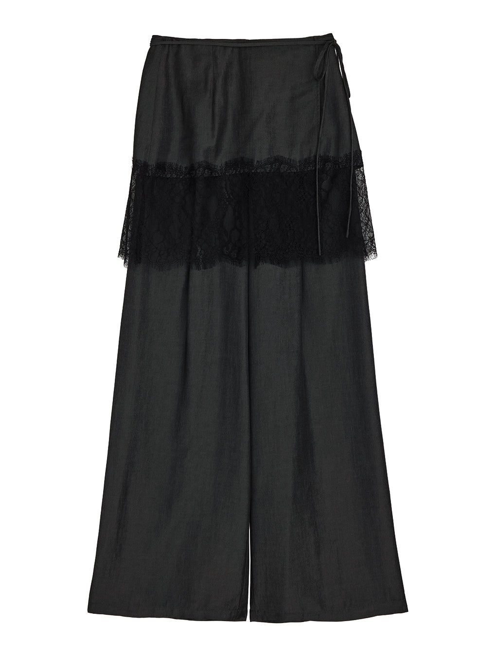 MEDI DENIMLIKE LACE DOCKING LAYERED PANTS