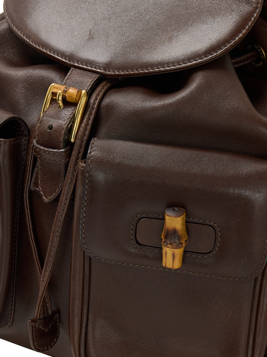 GUCCI バンブーターンロックレザーリュックサック