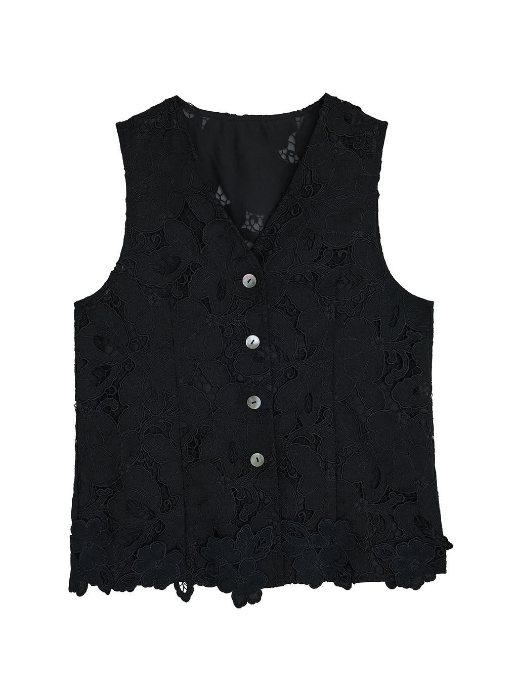 MEDI CUTWORK 3D LACE MOTIF VEST