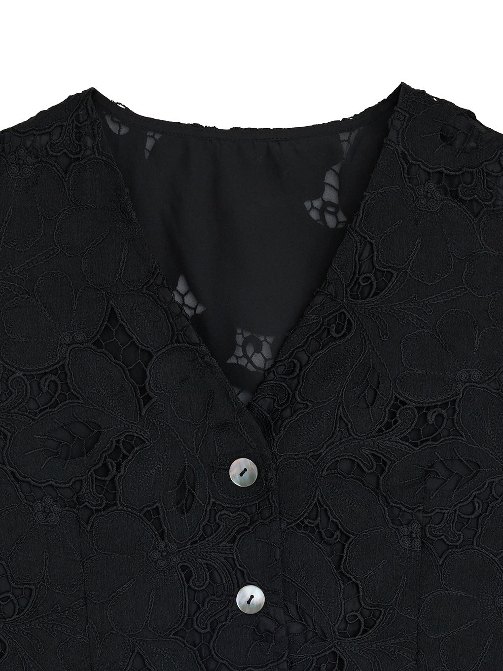 MEDI CUTWORK 3D LACE MOTIF VEST