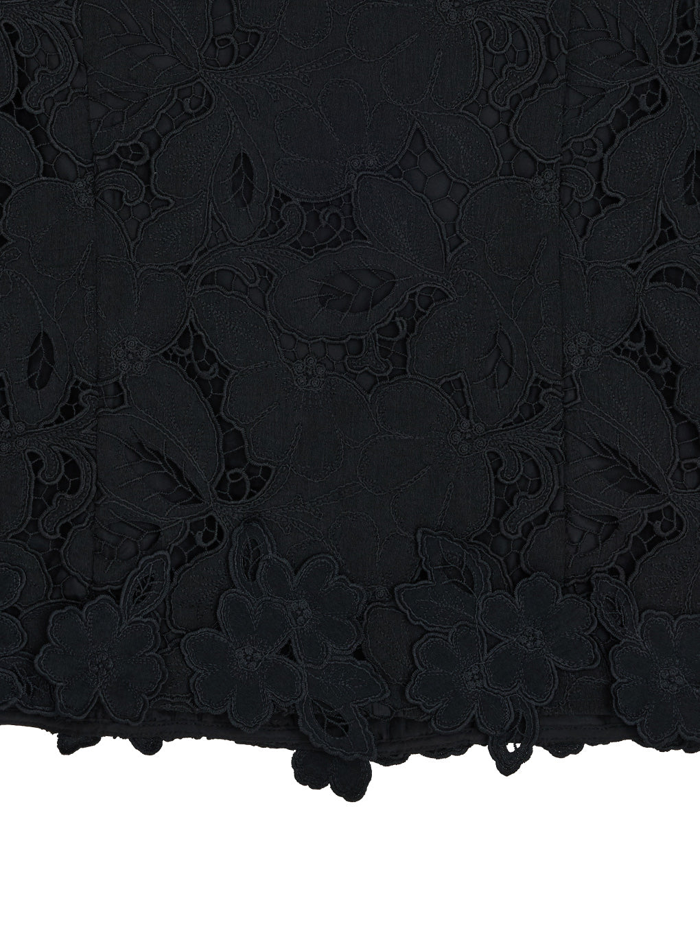 MEDI CUTWORK 3D LACE MOTIF LAYERED SKIRT 3d Floral Lace Short Top+