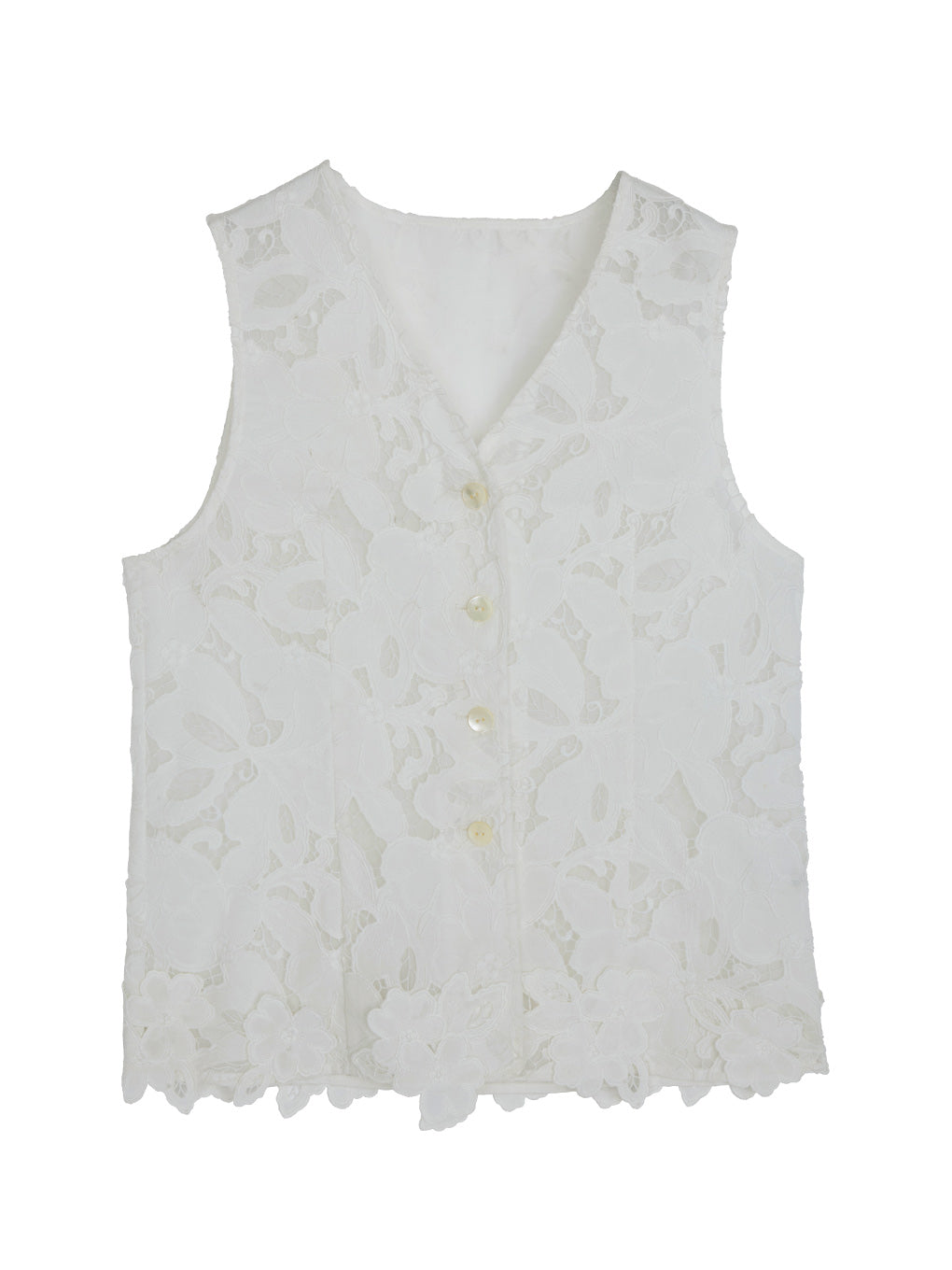 MEDI CUTWORK 3D LACE MOTIF VEST