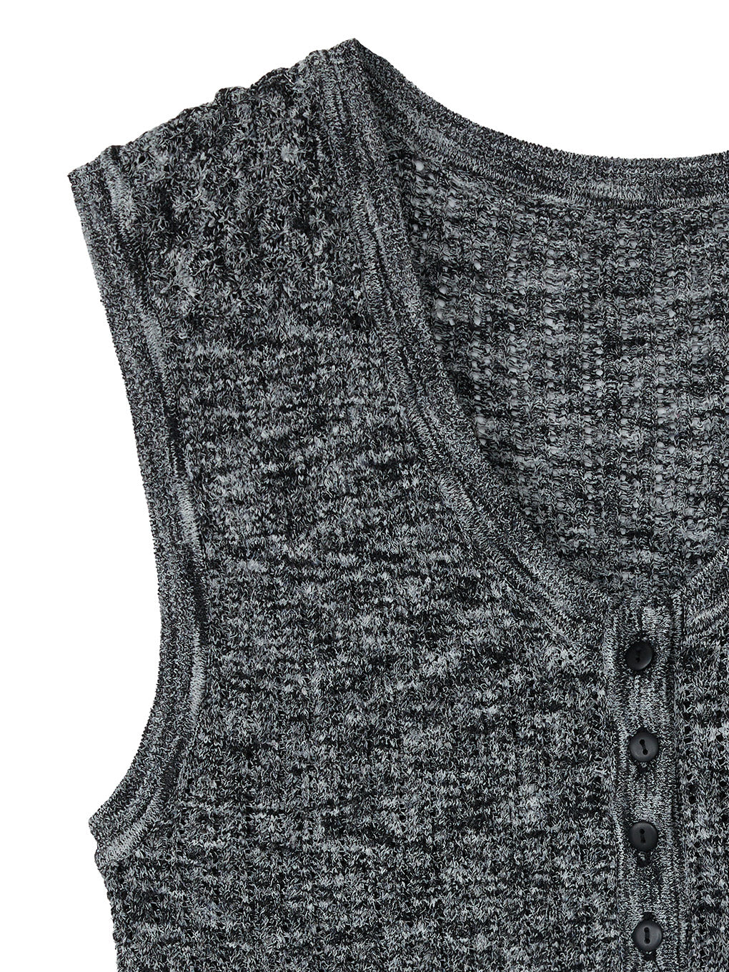 MEDI FRILL BACK RIBBON KNIT TOP