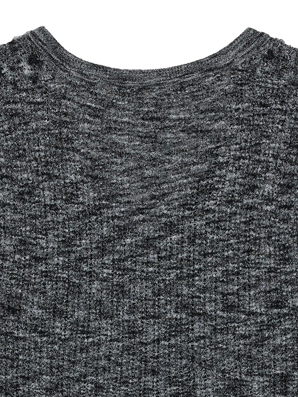 MEDI FRILL BACK RIBBON KNIT TOP