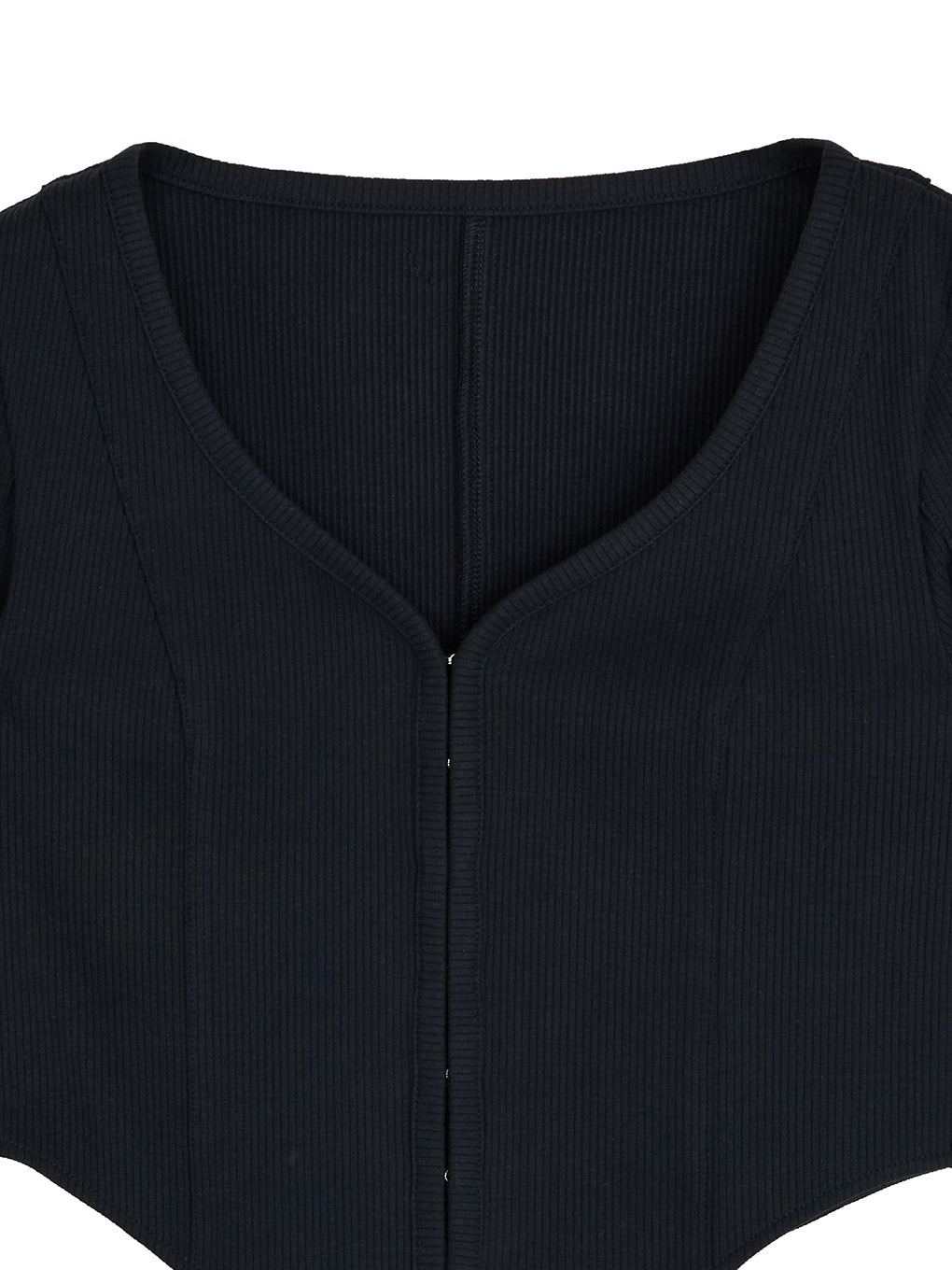 MEDI FRONT HOOK RIB CARDIGAN