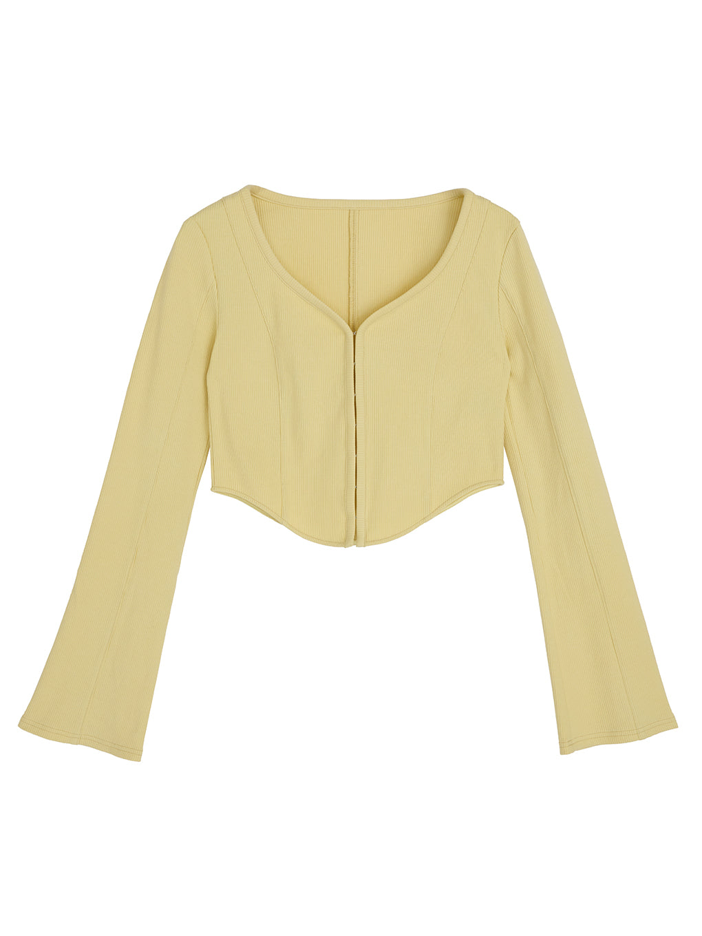 MEDI FRONT HOOK RIB CARDIGAN