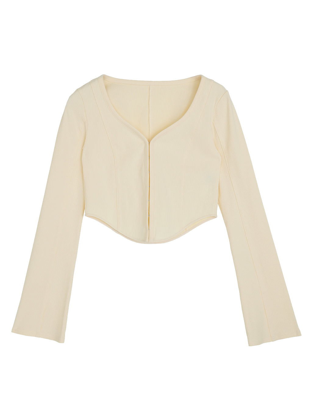 MEDI FRONT HOOK RIB CARDIGAN