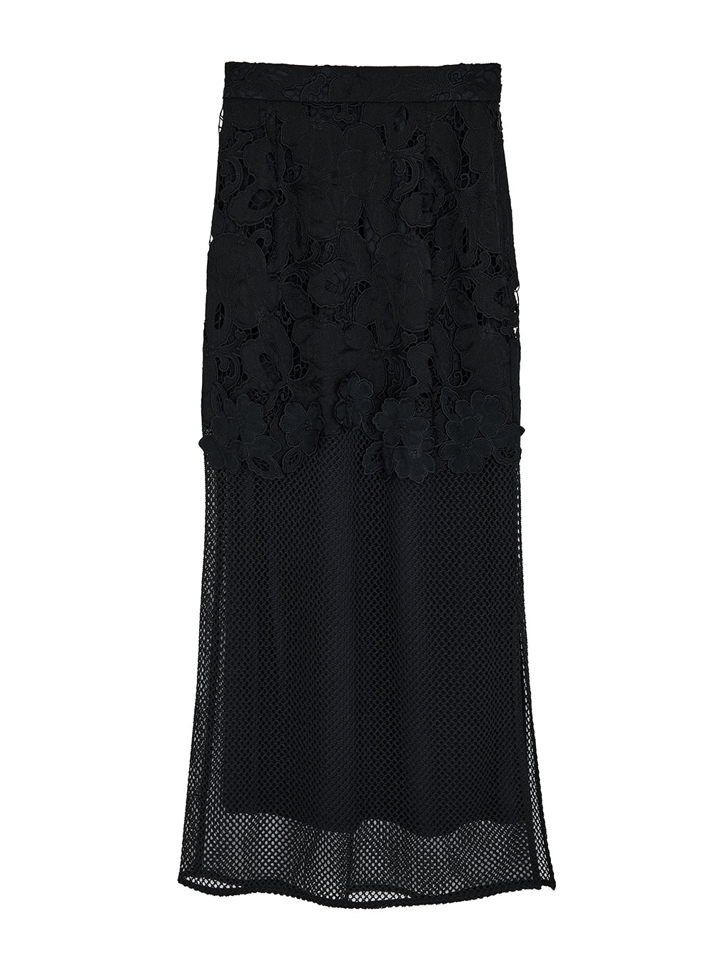 MEDI CUTWORK 3D LACE MOTIF LAYERED SKIRT