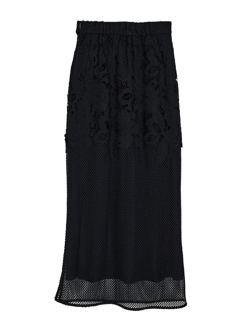 MEDI CUTWORK 3D LACE MOTIF LAYERED SKIRT