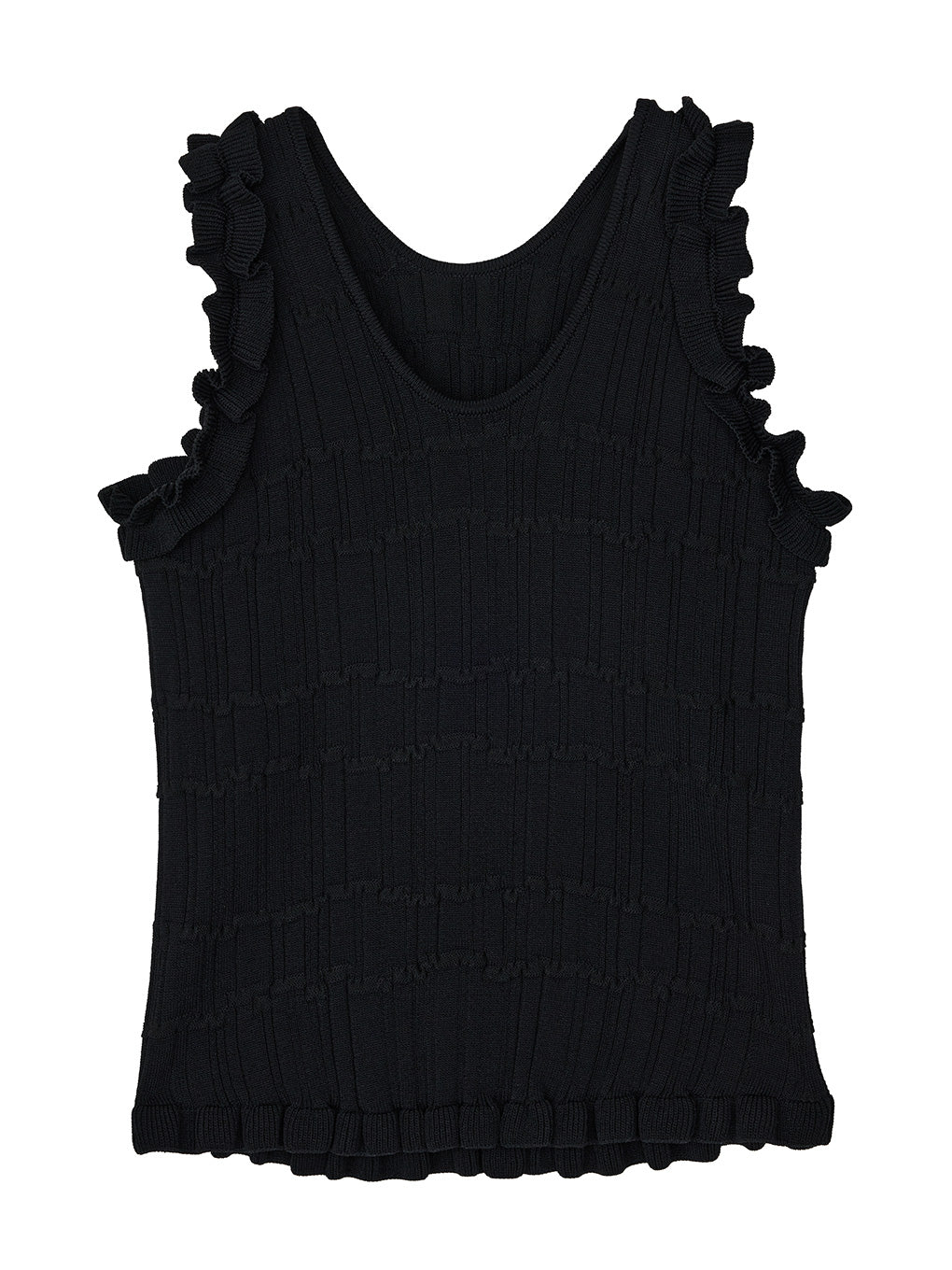 MEDI 2WAY WAVY FRILL KNIT TOP