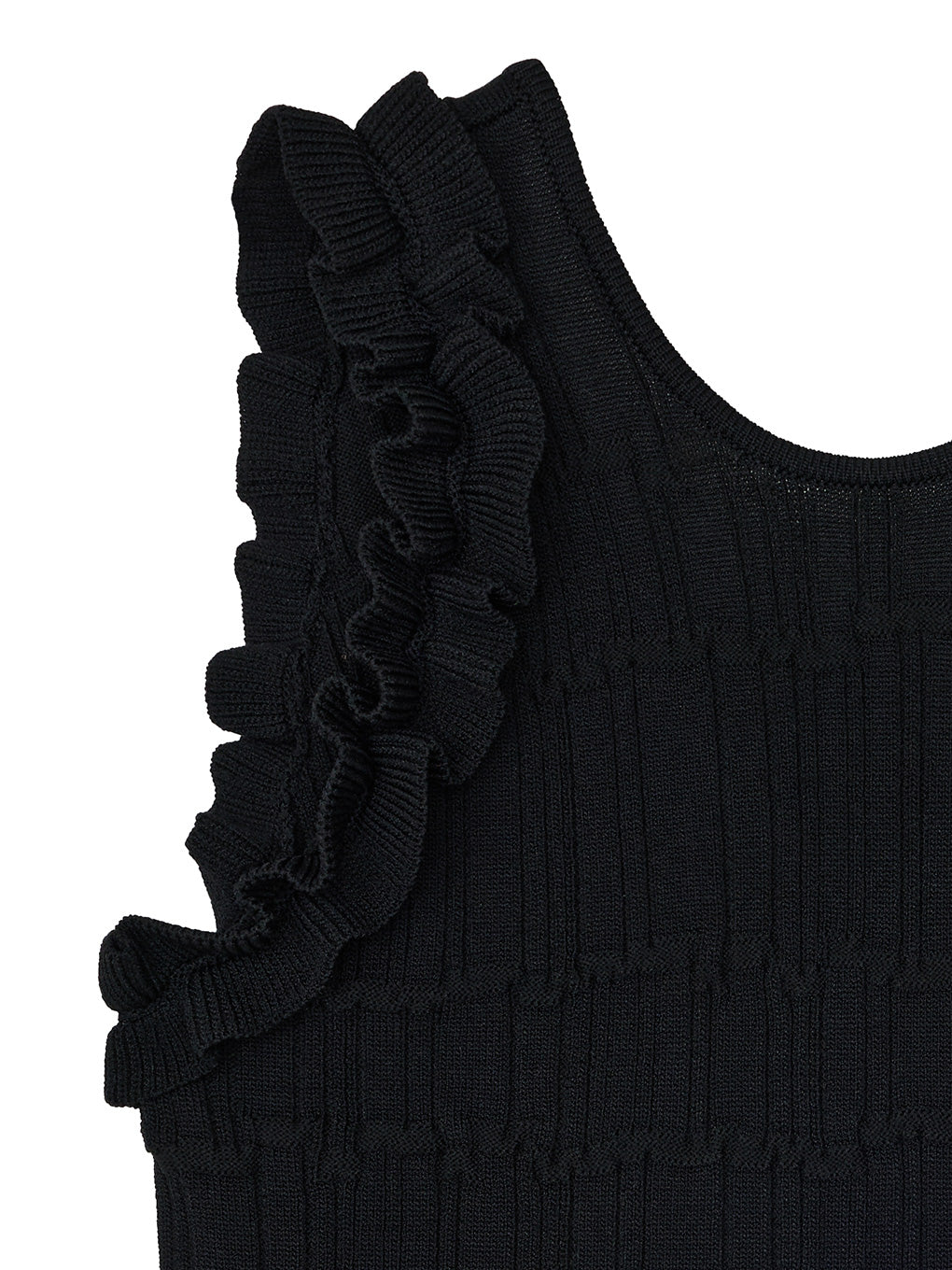 MEDI 2WAY WAVY FRILL KNIT TOP