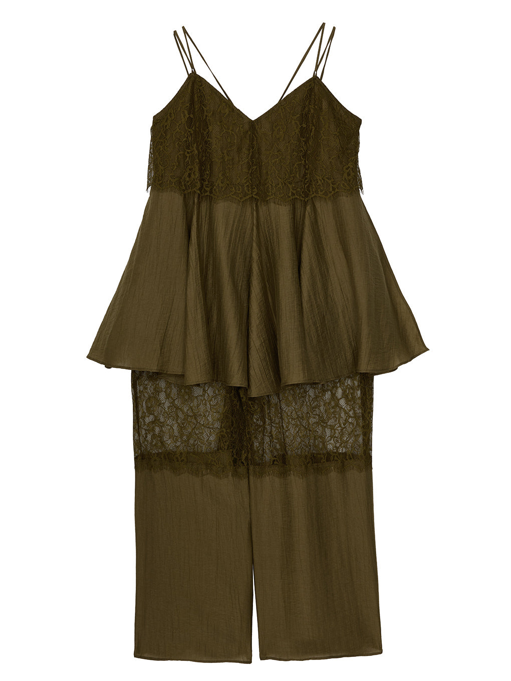 MEDI WIDE LACE CAMI ROMPERS