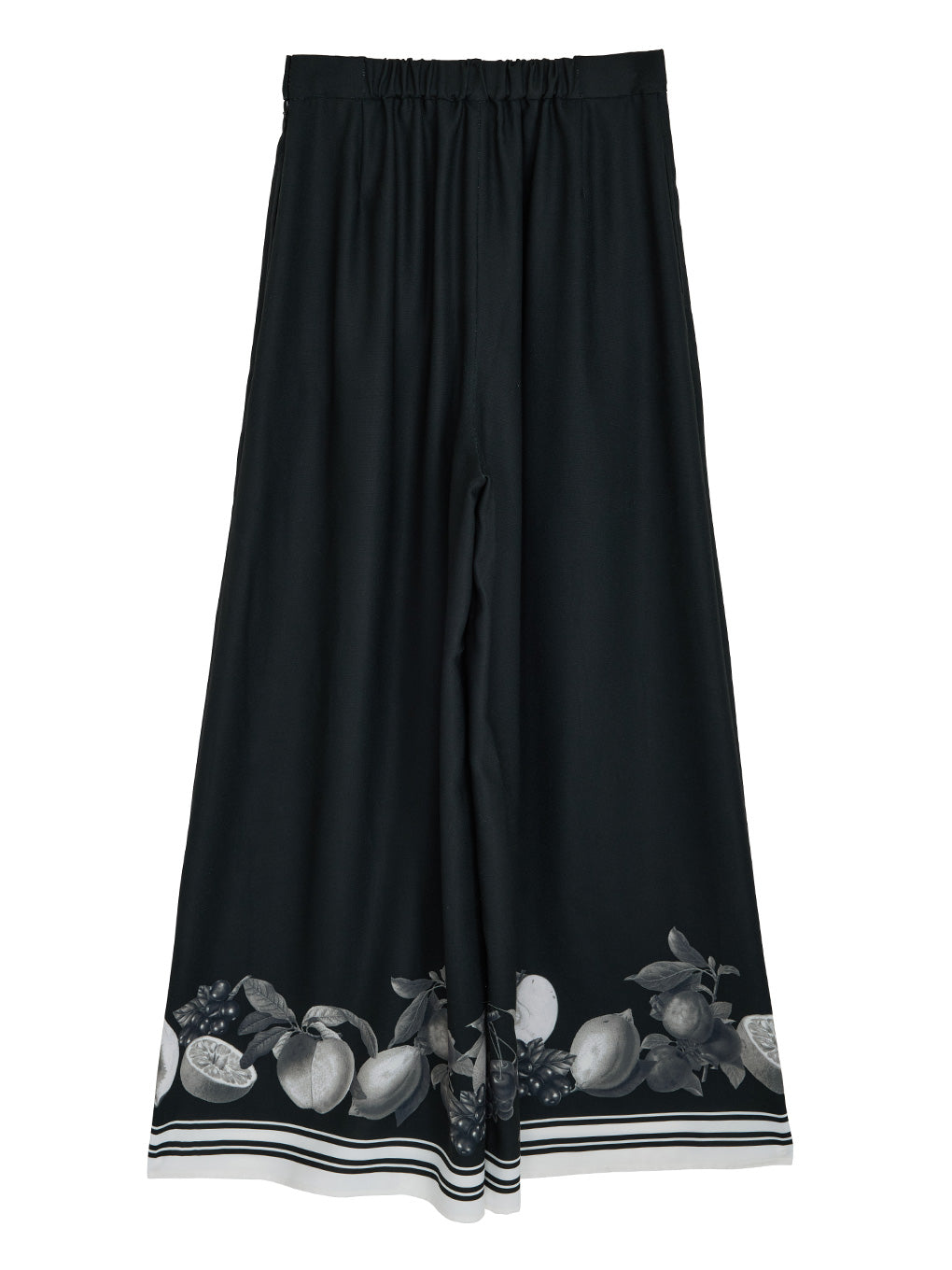 MEDI FRUIT SCARF PATTERN TUCK PANTS