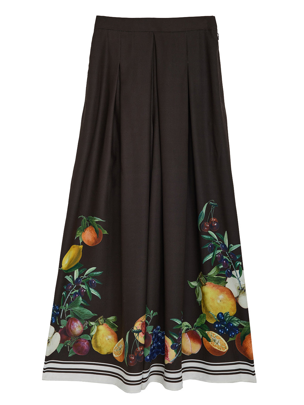 MEDI FRUIT SCARF PATTERN TUCK PANTS