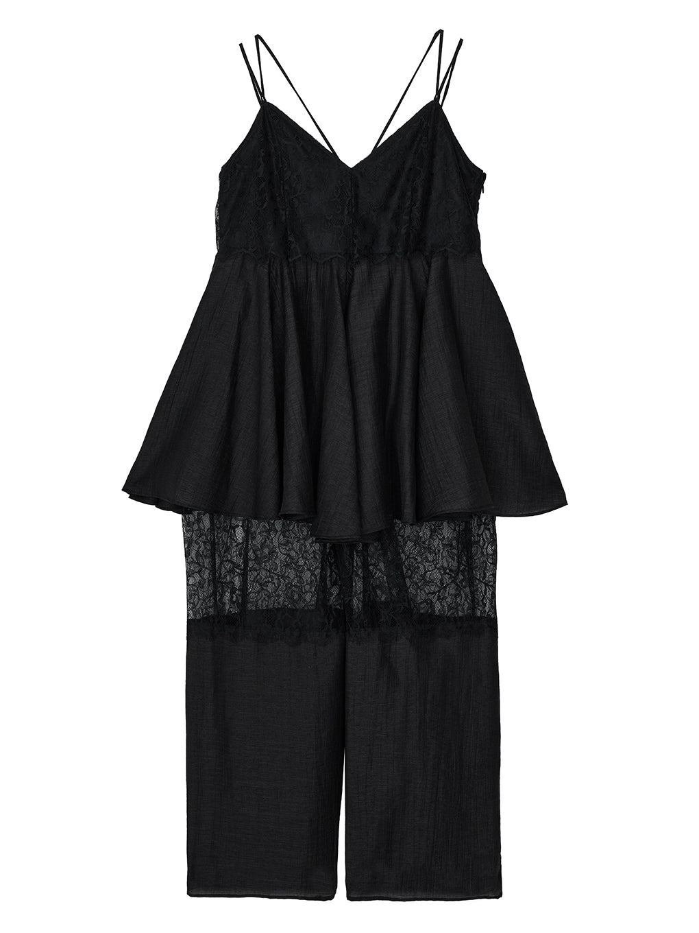 MEDI WIDE LACE CAMI ROMPERS
