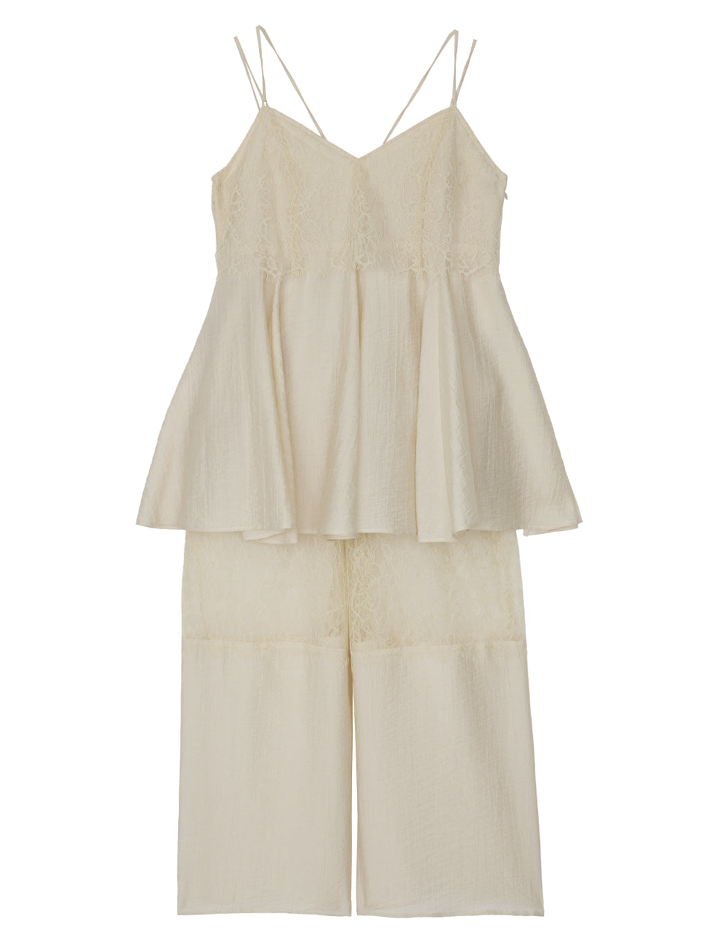 MEDI WIDE LACE CAMI ROMPERS