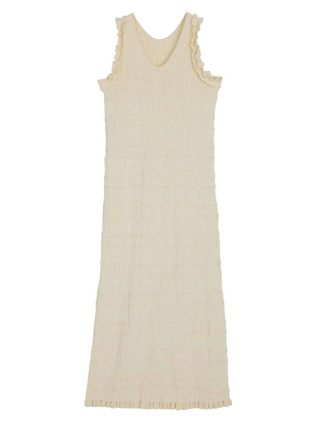 MEDI 2WAY WAVY FRILL KNIT DRESS