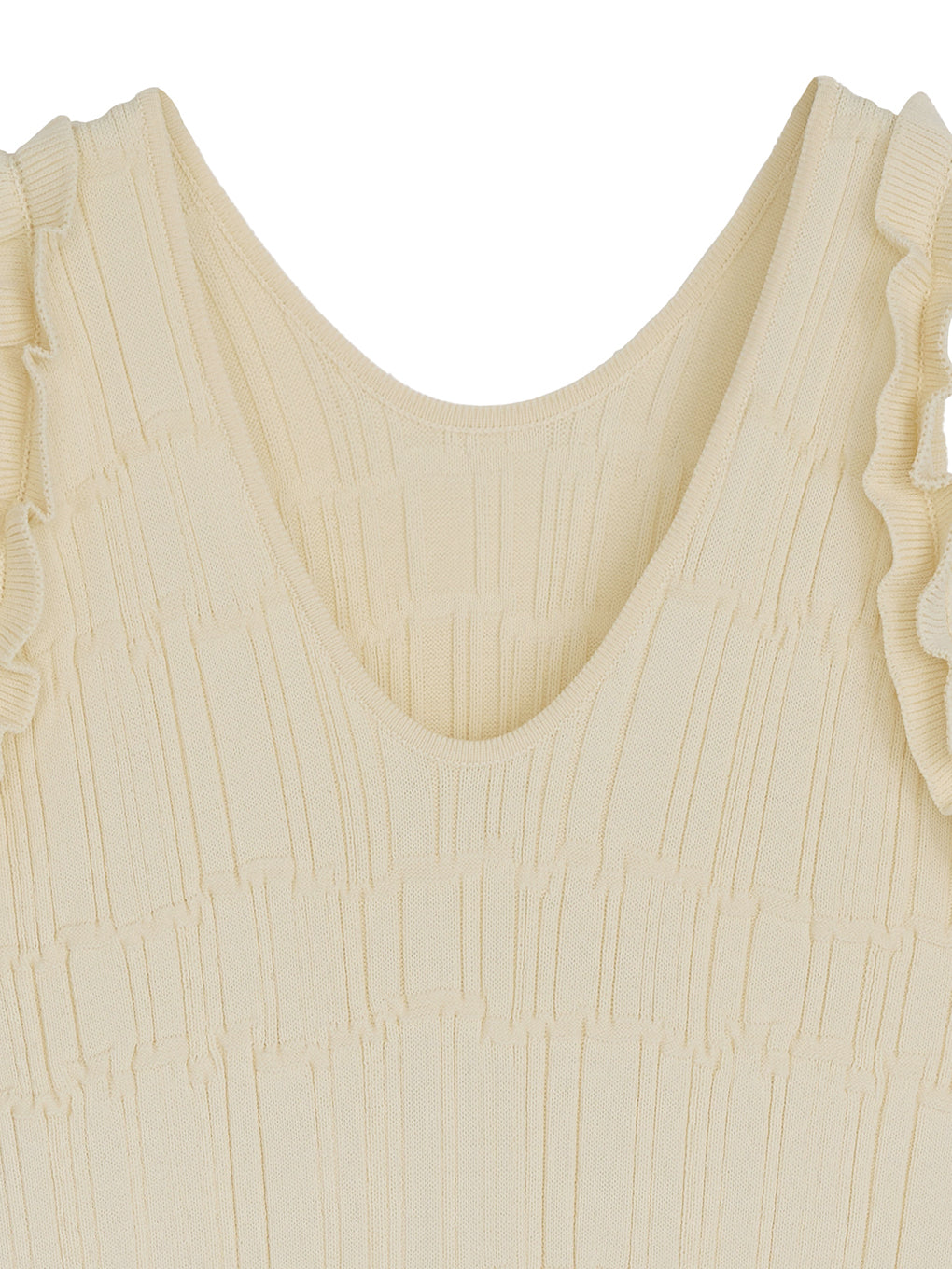 MEDI 2WAY WAVY FRILL KNIT DRESS