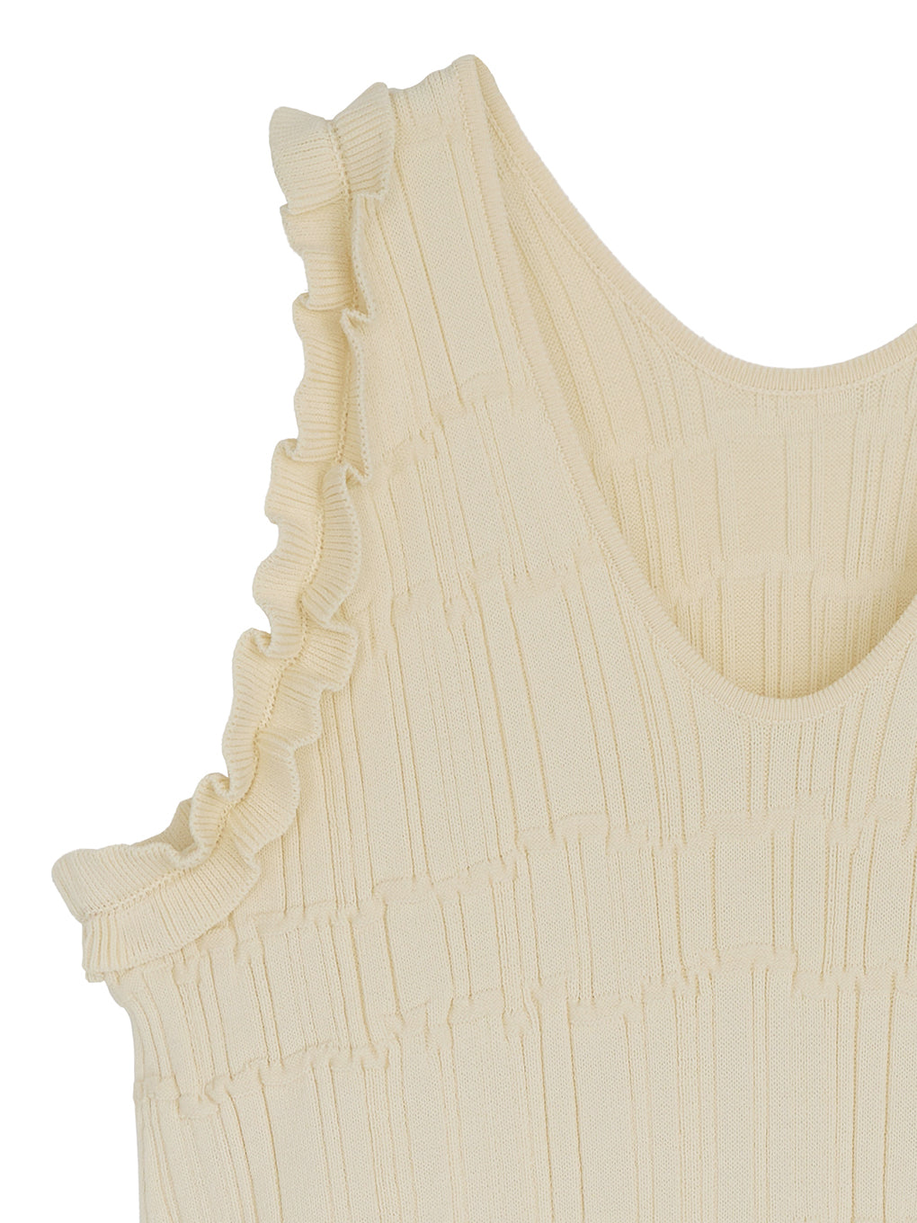 MEDI 2WAY WAVY FRILL KNIT DRESS