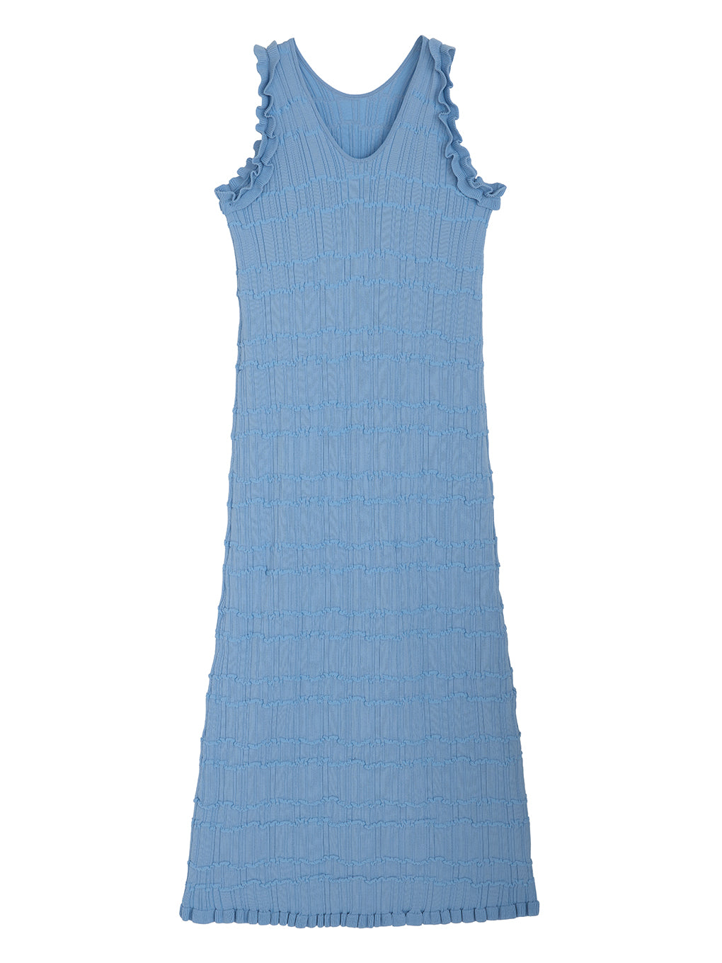 MEDI 2WAY WAVY FRILL KNIT DRESS