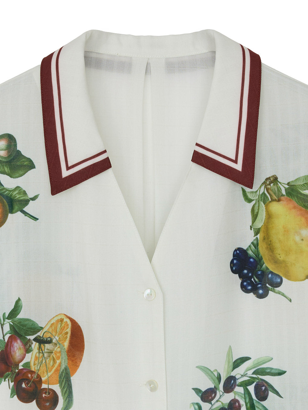 新品 MEDI FRUIT SCARF PATTERN SHEER SHIRT MEDI FRUIT SCARF PATTERN SHEER SHIRT