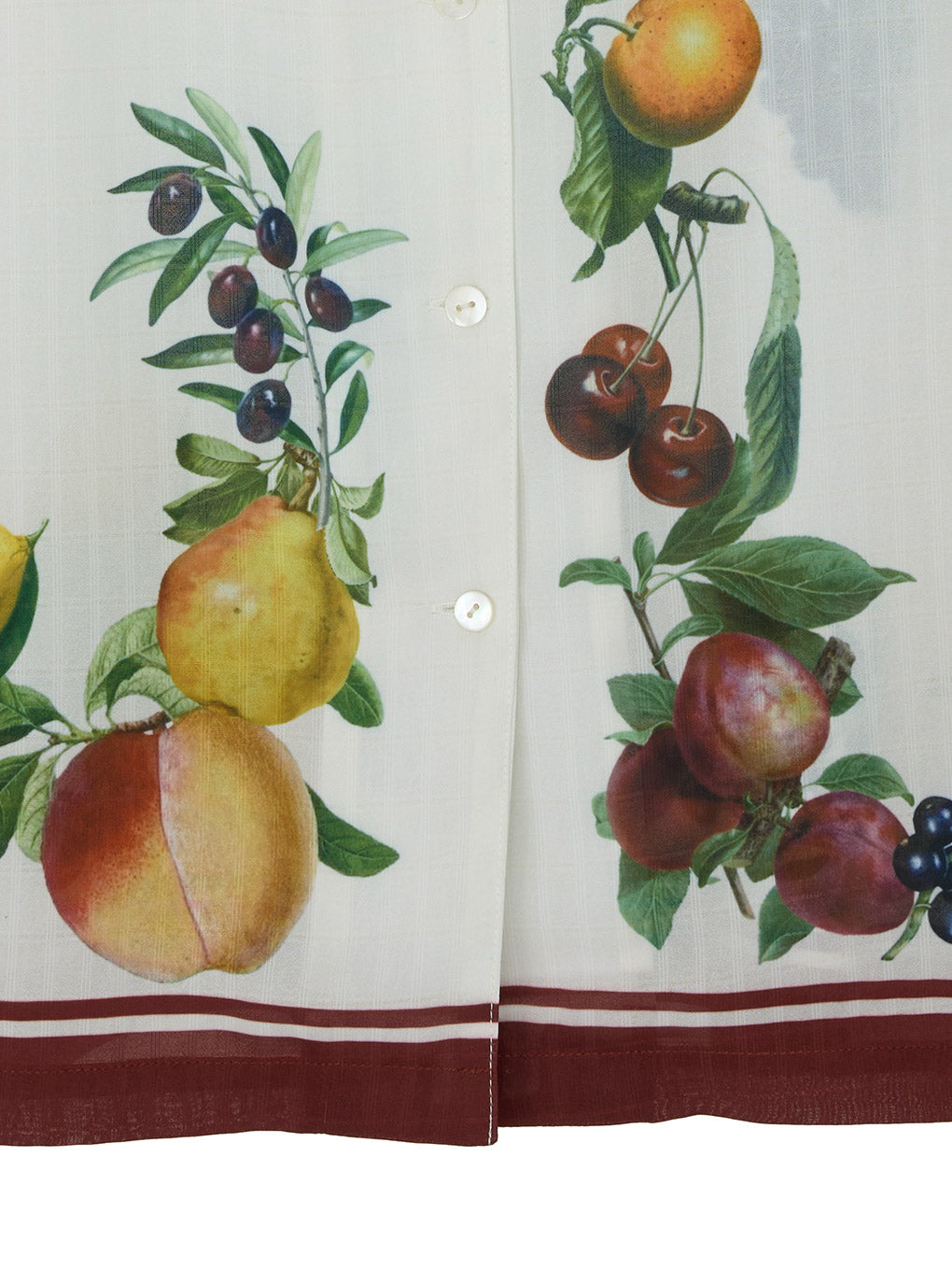 MEDI FRUIT SCARF PATTERN SHEER SHIRT