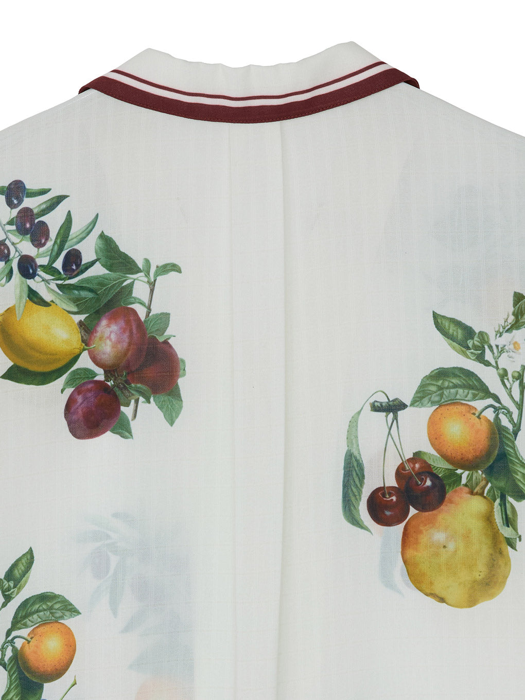 MEDI FRUIT SCARF PATTERN SHEER SHIRT