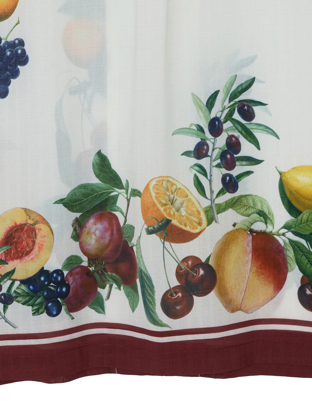 MEDI FRUIT SCARF PATTERN SHEER SHIRT