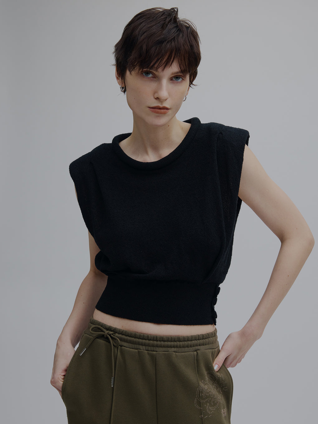 MARSHMALLOW NECK KNIT TOP