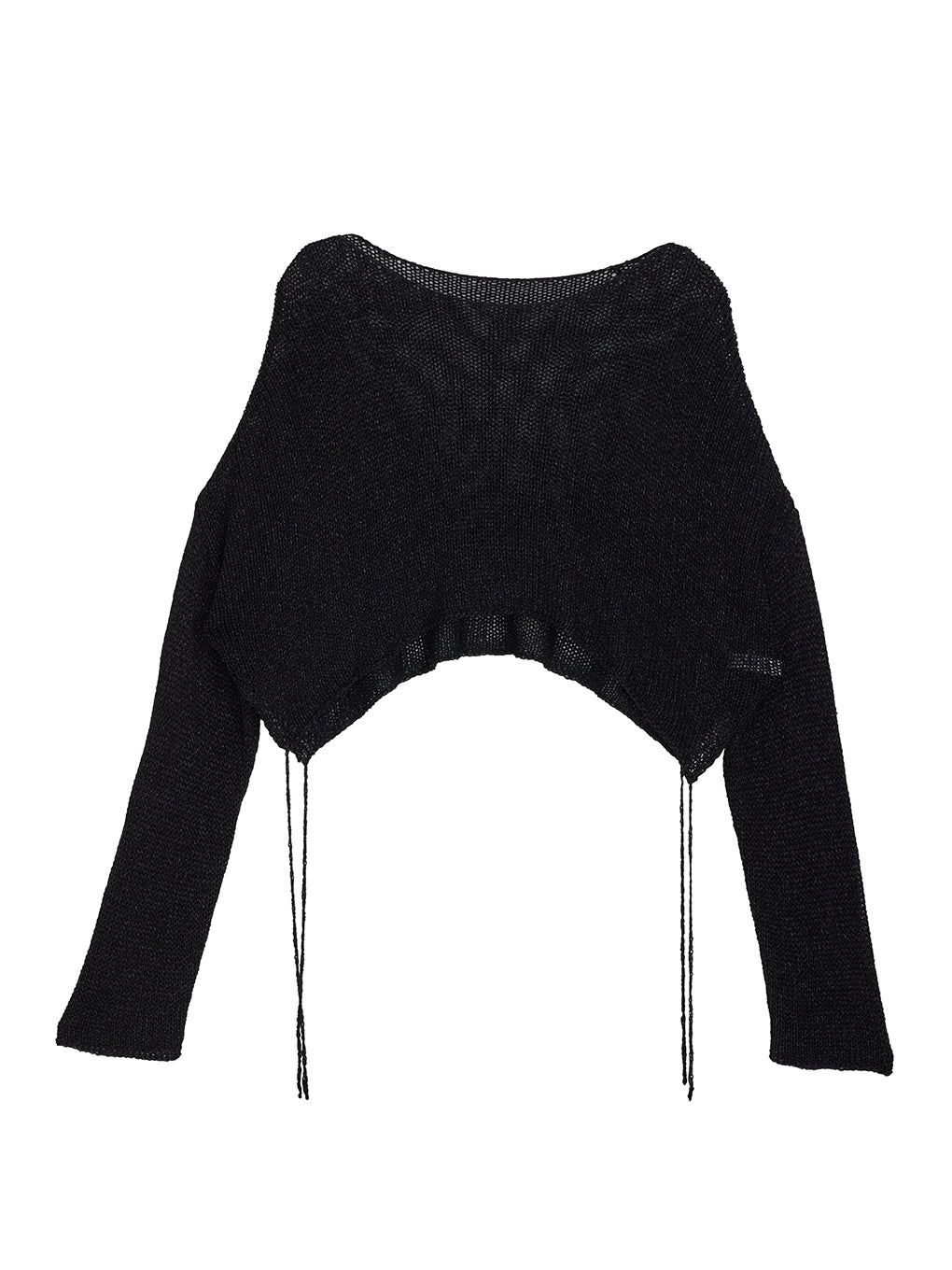 SHINY LOOSE KNIT SHORT TOP