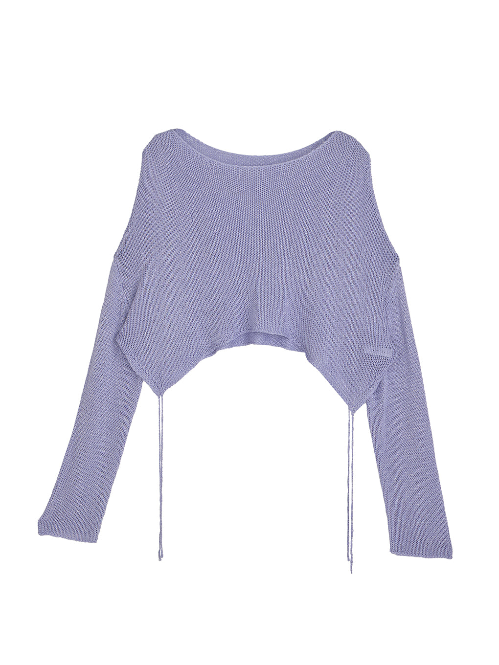 SHINY LOOSE KNIT SHORT TOP