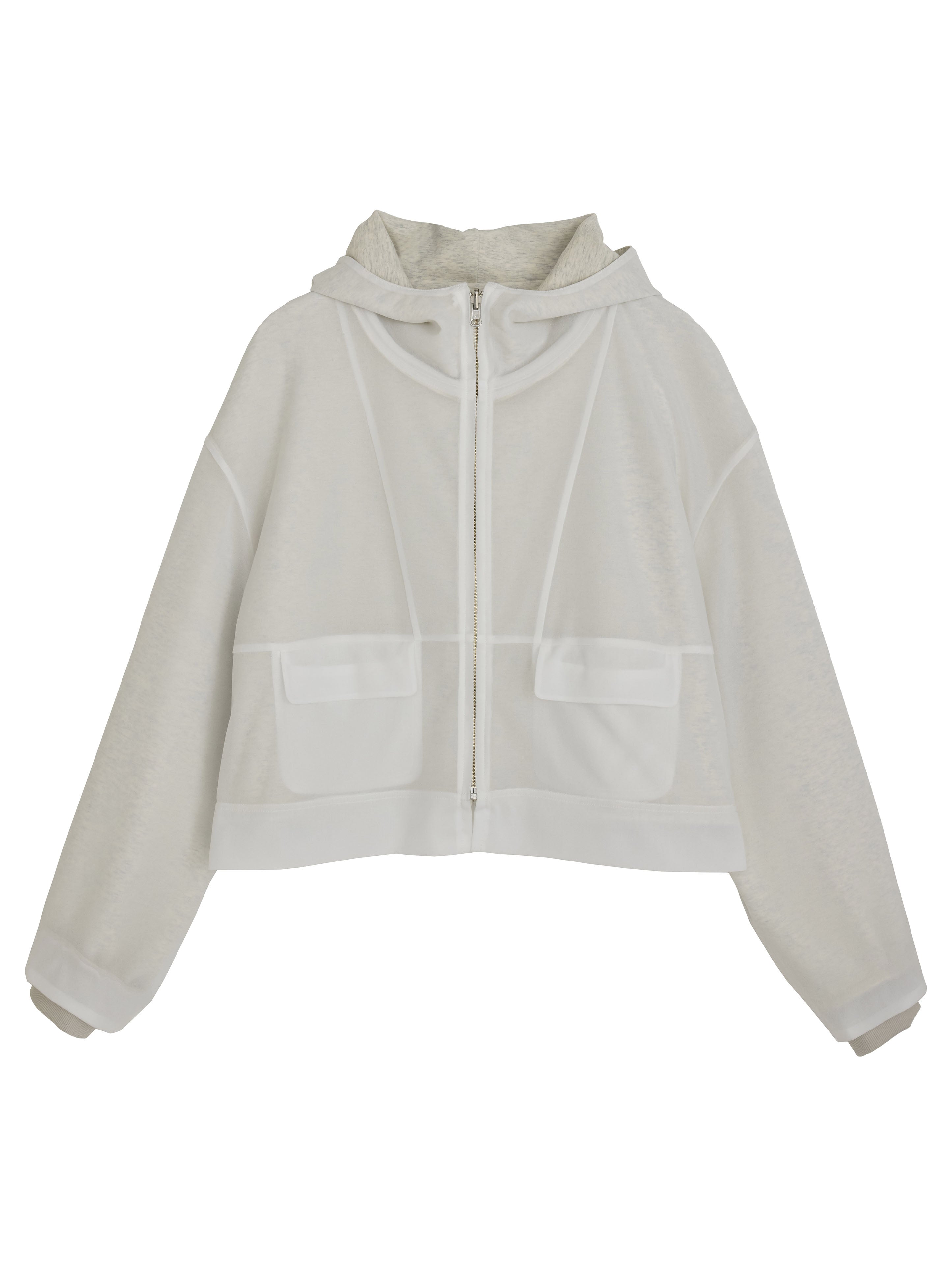 NUDE SHEER REVERSIBLE HOODIE