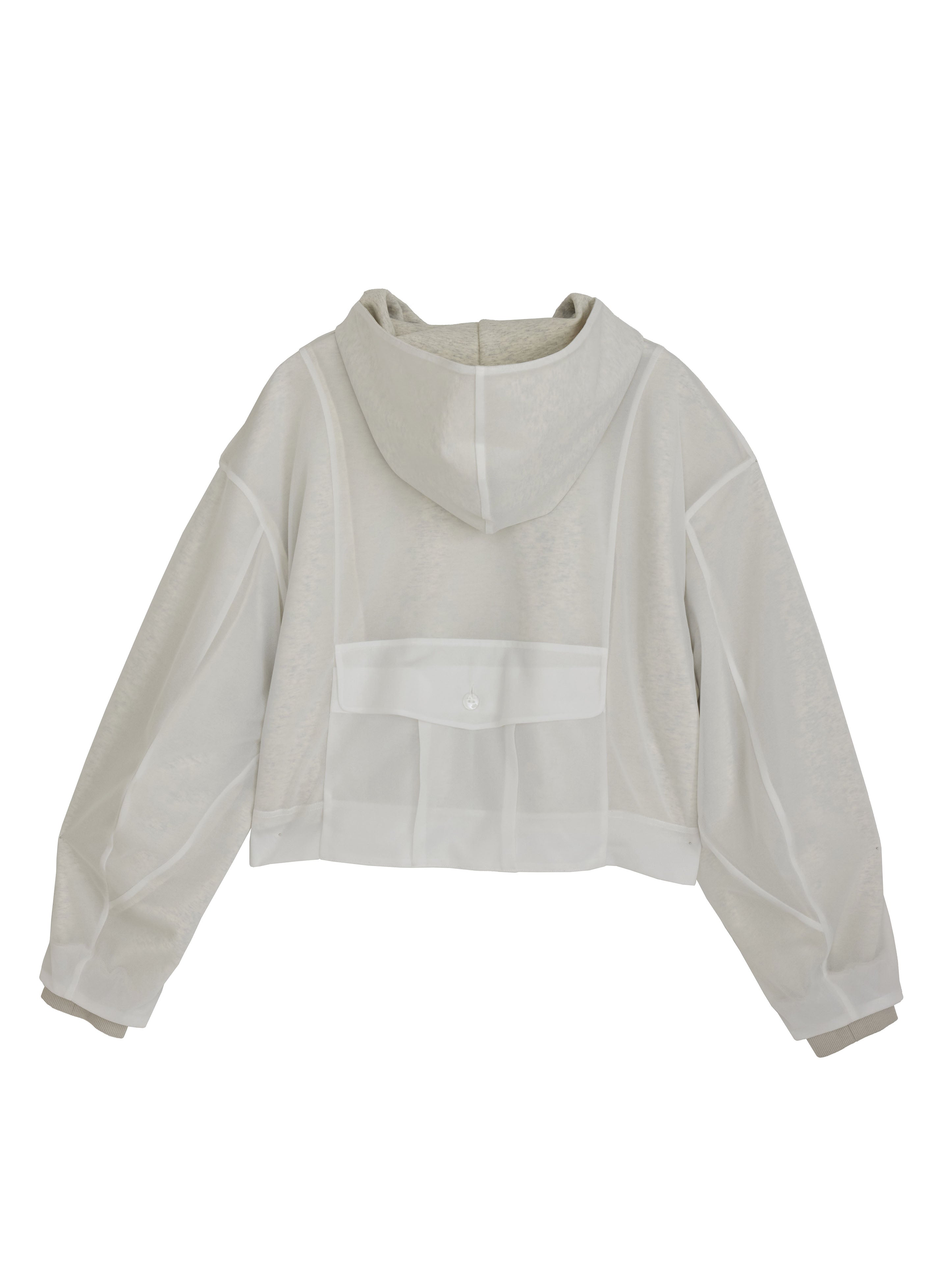 NUDE SHEER REVERSIBLE HOODIE