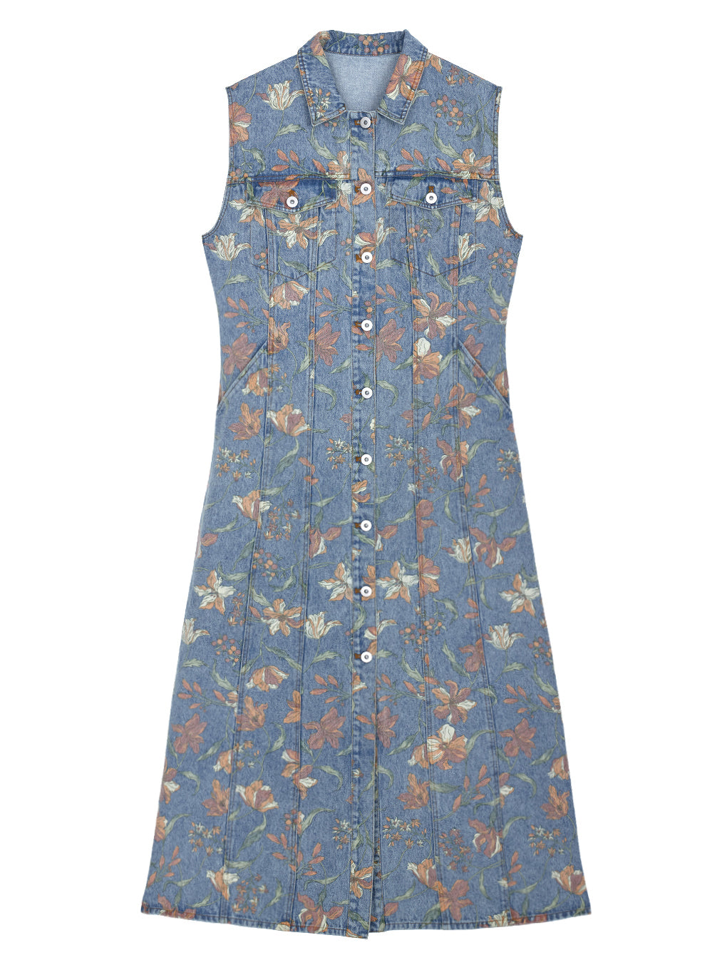 FIORE PRINT DENIM DRESS