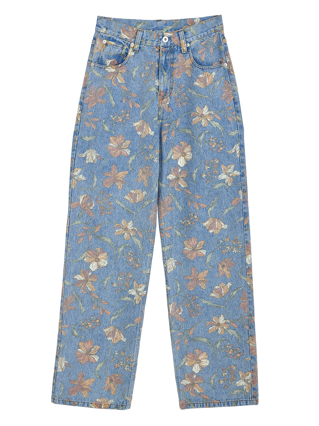 FIORE PRINT DENIM PANTS