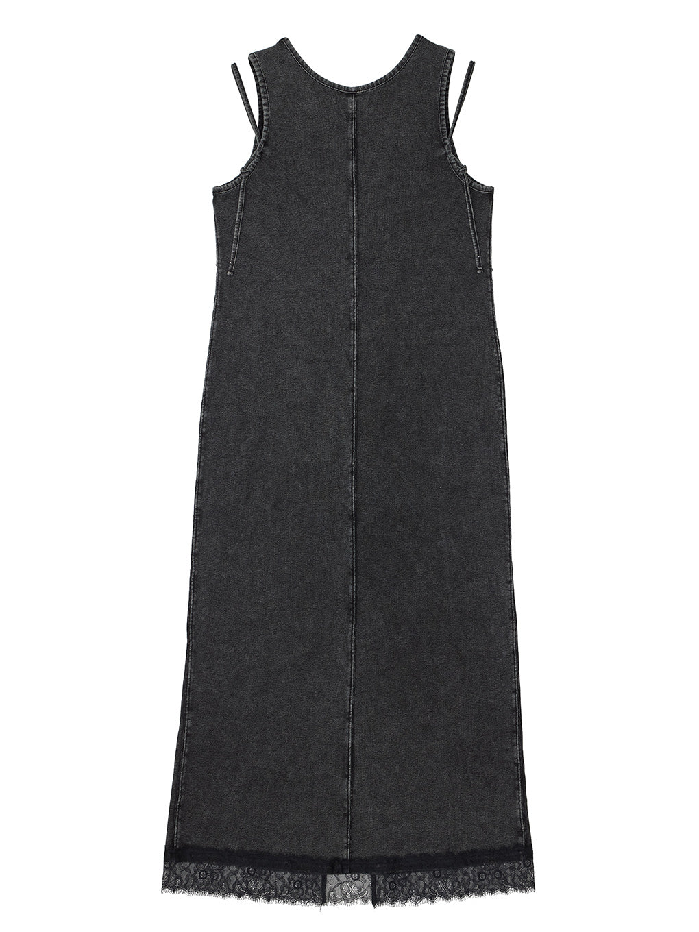 MEDI 2WAY DENIM LIKE LACE DOCKING DRESS