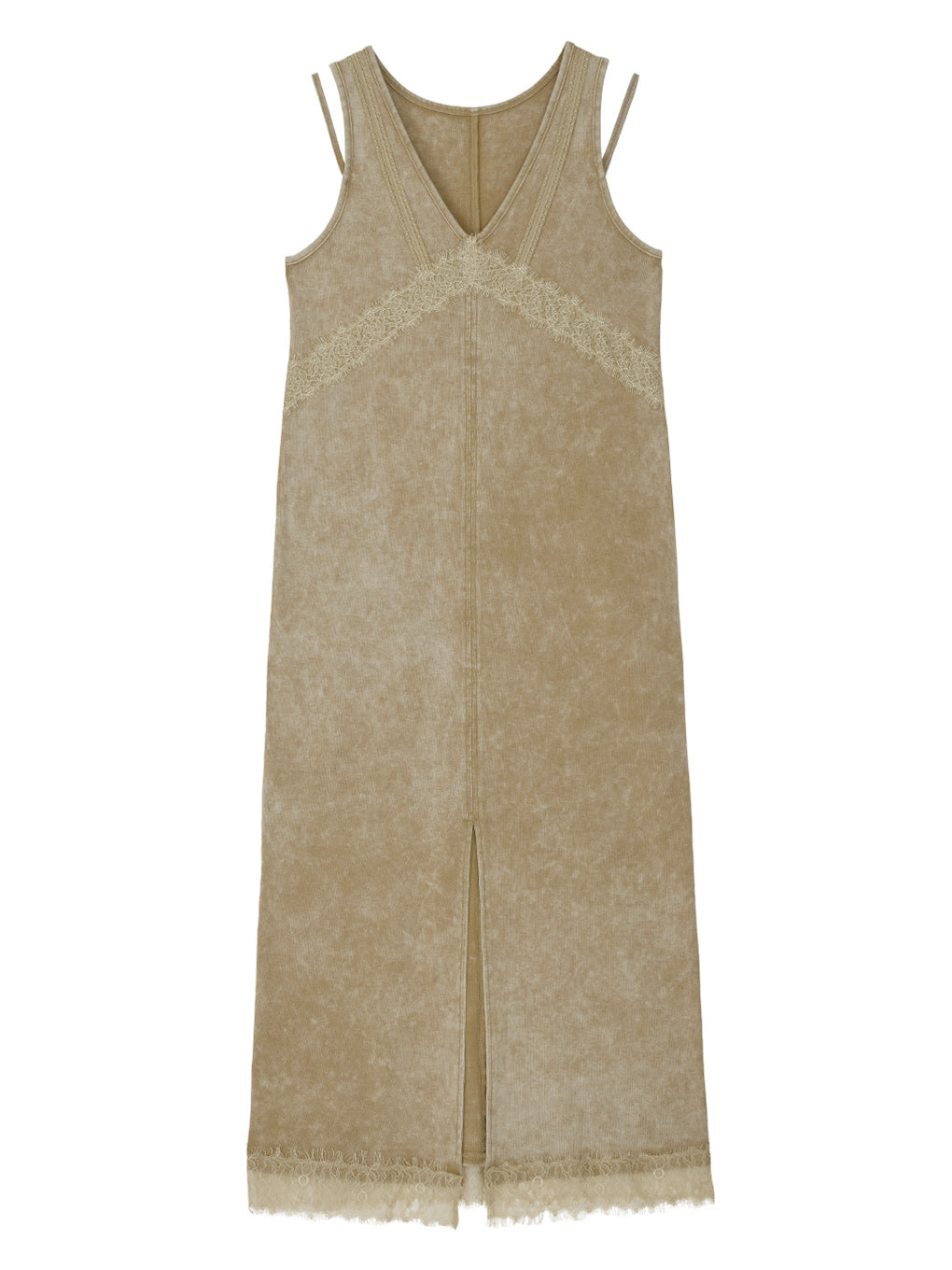 MEDI 2WAY DENIM LIKE LACE DOCKING DRESS