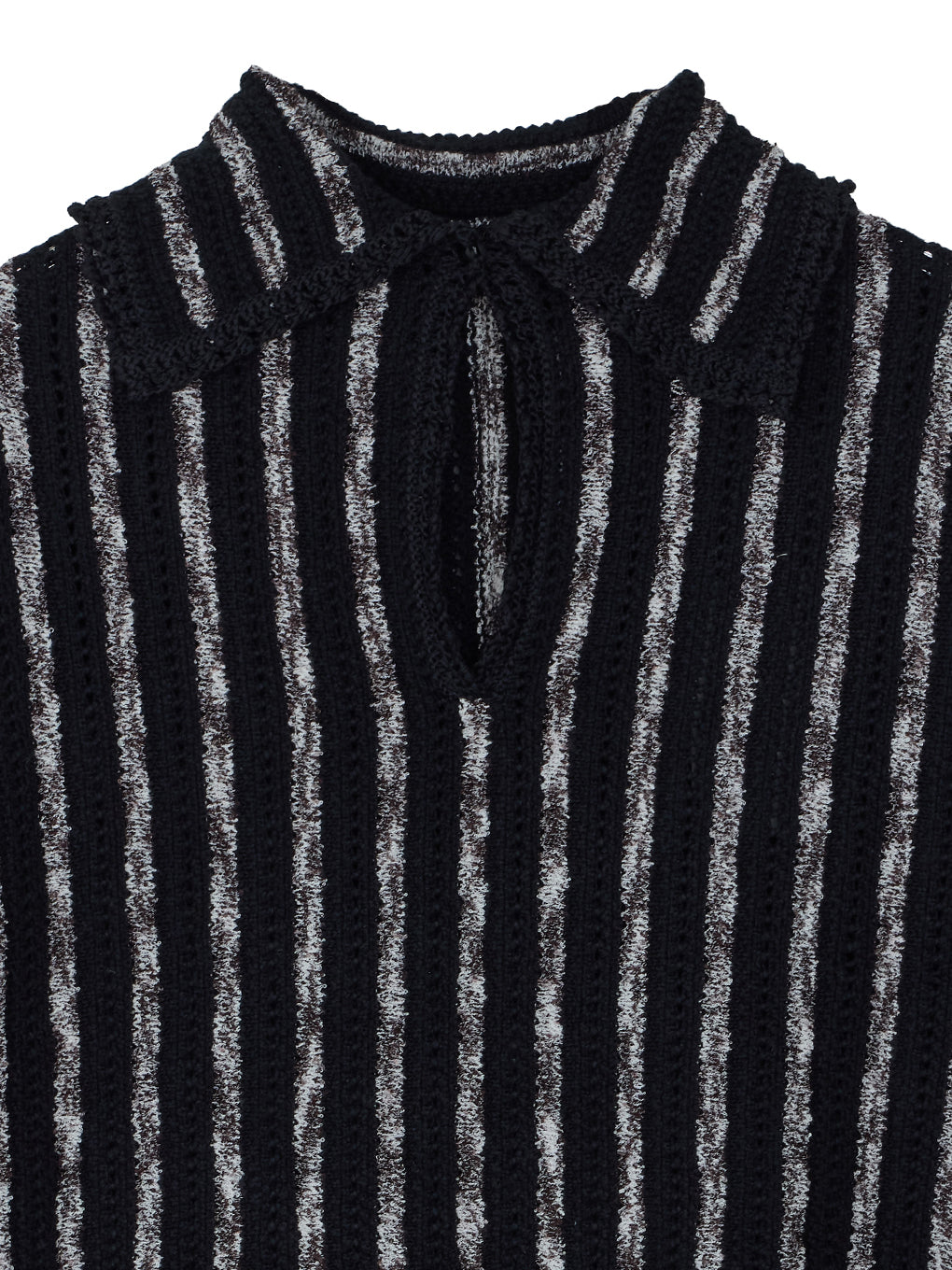 HAND STITCH STRIPE KNIT TOP